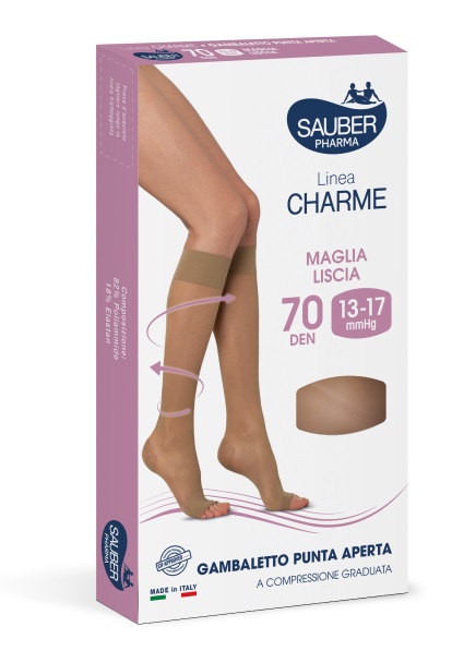SAUBER GAMBALETTO OPEN TOE 70 DENARI MAGLIA LISCIA NEUTRO BEIGE TAGLIA 2 - Farmacia Bartoli