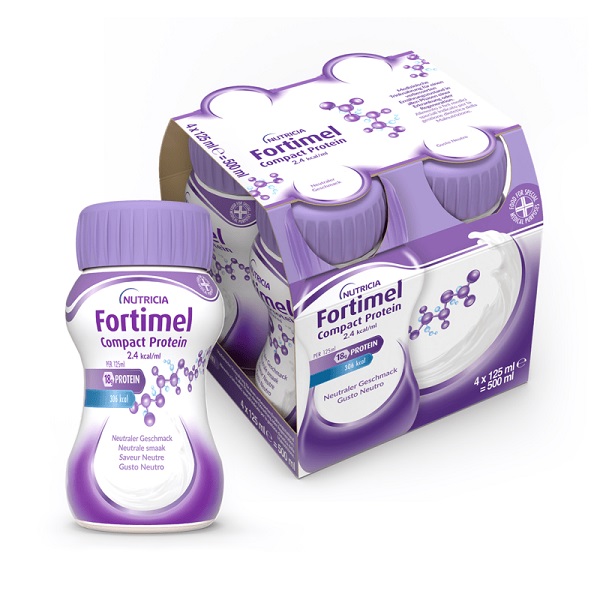 NUTRICIA FORTIMEL COMPACT PROTEIN GUSTO NEUTRO 4 BOTTIGLIE DA 125 ML - Farmacia Bartoli