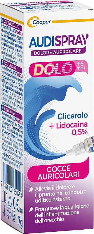 AUDISPRAY DOLO +6 MESI GOCCE AURICOLARI BAMBINI 7 G - Farmacia Bartoli