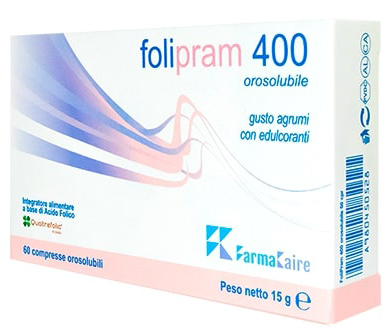 FOLIPRAM 400 60 COMPRESSE OROSOLUBILI GUSTO AGRUMI - Farmacia Bartoli