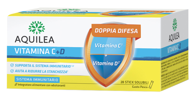 AQUILEA VITAMINA C+D 28 BUSTINE STICK - Farmacia Bartoli