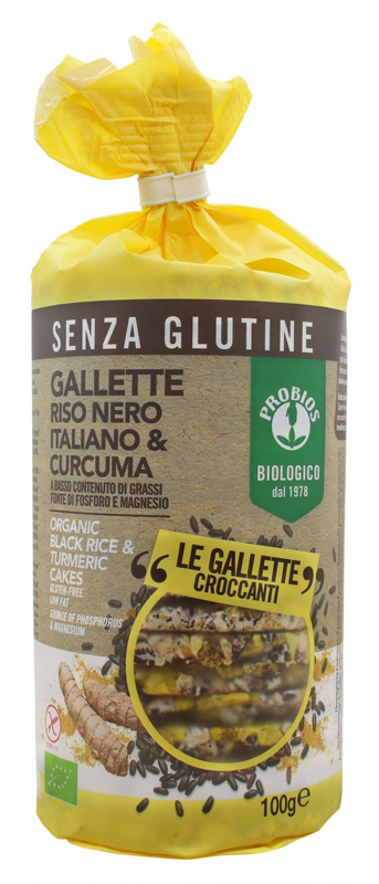 PROBIOS GALLETTE RISO NERO/CURCUMA 100 G - Farmacia Bartoli