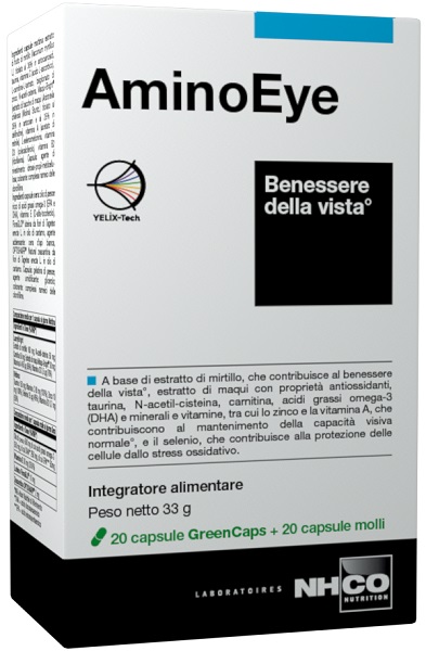 NHCO AMINOEYE 20 CAPSULE GREEN CAPS + 20 CAPSULE MOLLI - Farmacia Bartoli