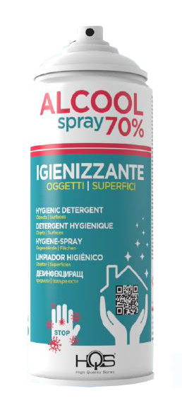 HQS IGIENIZZANTE OGGETTI E SUPERFICI ALCOL 70% SPRAY 400 ML - Farmacia Bartoli