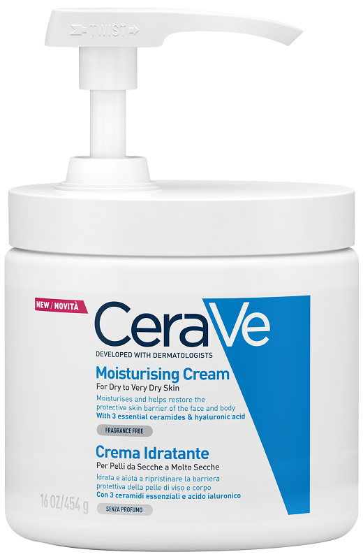 CERAVE CREMA IDRATANTE PER PELLI DA SECCHE A MOLTO SECCHE 454 G PUMP - Farmacia Bartoli