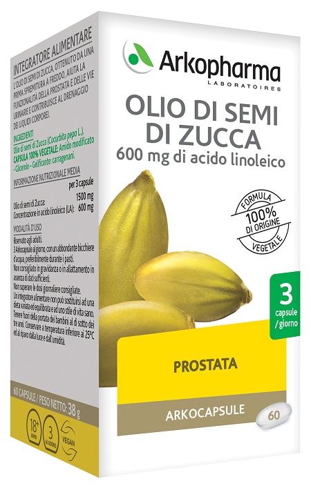 ARKO CAPSULE OLIO SEMI ZUCCA 60 CAPSULE - Farmacia Bartoli