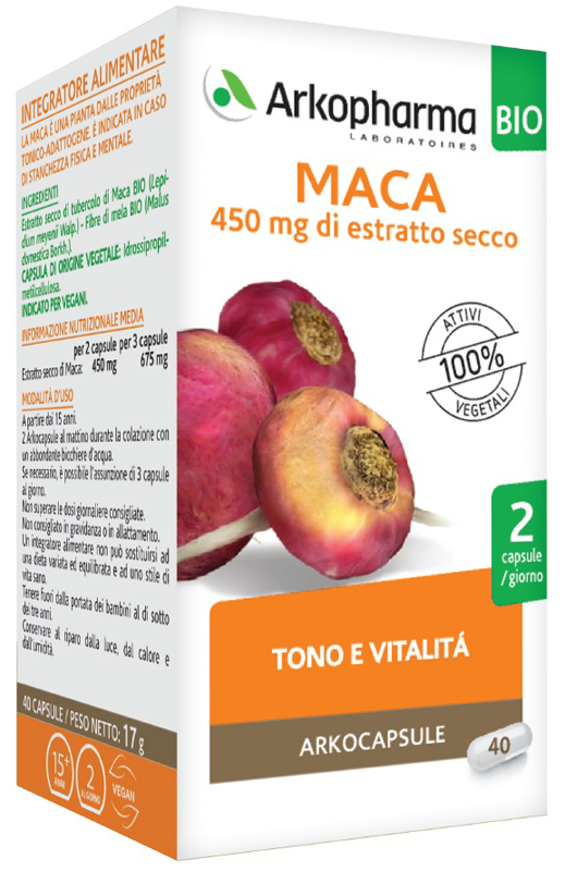ARKO CAPSULE MACA BIO 40 CAPSULE - Farmacia Bartoli