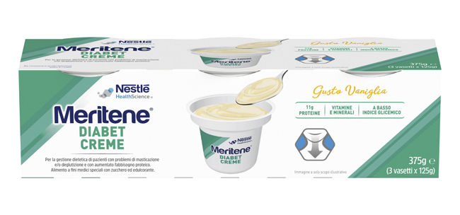 MERITENE DIABET CREME VANIGLIA 3 X 125 G - Farmacia Bartoli