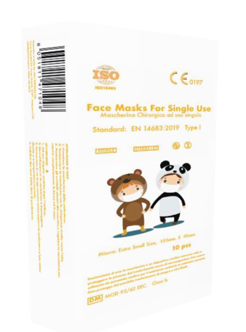 FACE MASK SINGLE USE EXTRA SMALL 10 PEZZI - Farmacia Bartoli