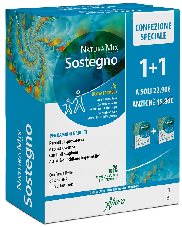 NATURA MIX ADVANCED SOSTEGNO 10 FLACONCINI + 10 FLACONCINI CONFEZIONE SPECIALE - Farmacia Bartoli
