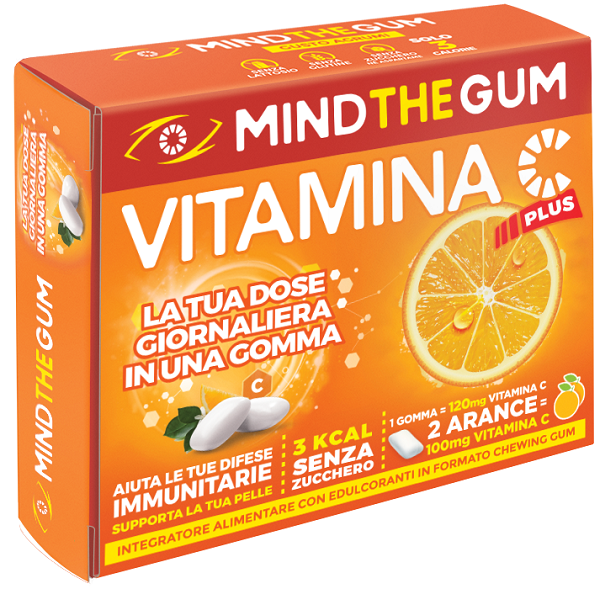 MIND THE GUM VITAMINA C AGRUMI 18 GOMME CONFETTATE - Farmacia Bartoli