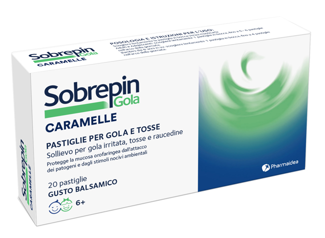 SOBREPIN GOLA CARAMELLE 20 PASTIGLIE GUSTO BALSAMICO - Farmacia Bartoli