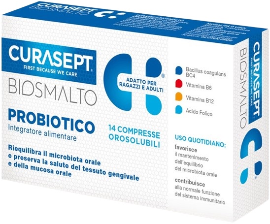 CURASEPT BIOSMALTO PROBIOTICO 14 COMPRESSE - Farmacia Bartoli