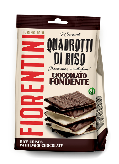 QUADROTTI RISO RICOPERTI DI CIOCCOLATO FONDENTE 80 G - Farmacia Bartoli