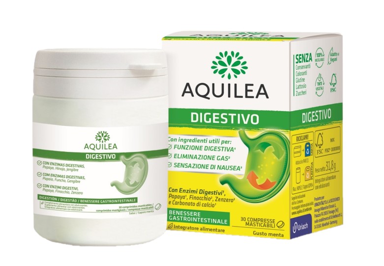 AQUILEA DIGESTIVO 30 COMPRESSE MASTICABILI - Farmacia Bartoli