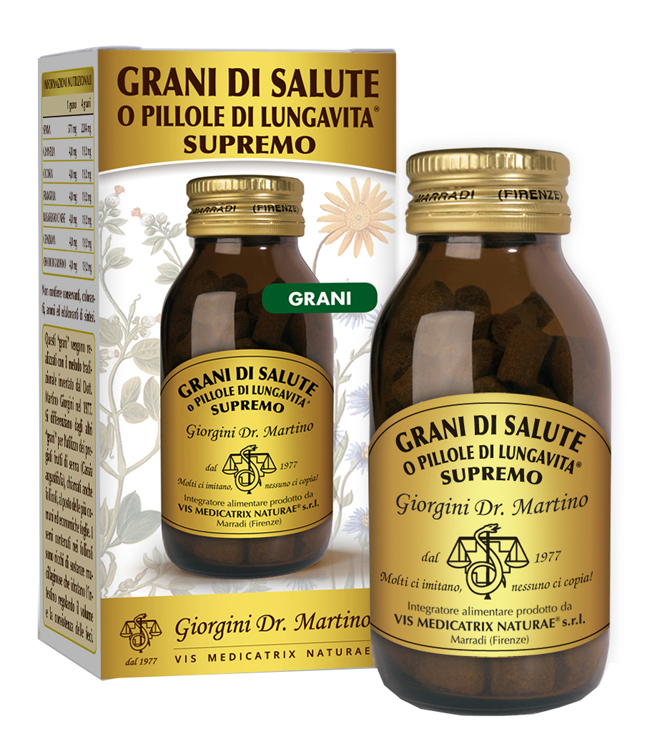 GRANI DI SALUTE O PILLOLE DI LUNGAVITA SUPREMO 90 G - Farmacia Bartoli