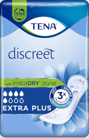 ASSORBENTE INCONTINENZA LEGGERA TENA DISCREET EXTRA PLUS 16 PEZZI - Farmacia Bartoli