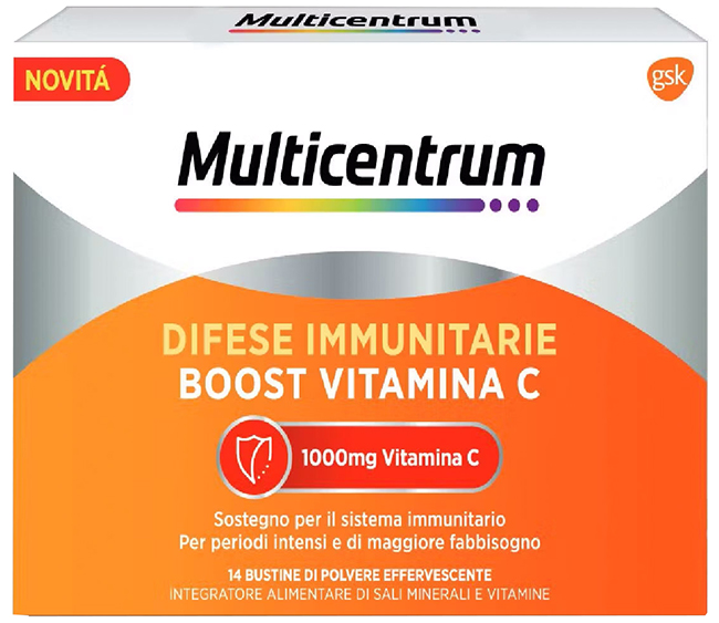 MULTICENTRUM DIFESE IMMUNITARIE BOOST VITAMINA C 28 BUSTINE - Farmacia Bartoli