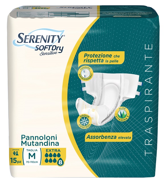 PANNOLONE MUTANDINA SERENITY SD SENSITIVE EXTRA M 15 PEZZI - Farmacia Bartoli