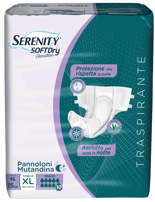 PANNOLONE MUTANDINA SERENITY SD SENSITIVE MAXI XL 15 PEZZI - Farmacia Bartoli
