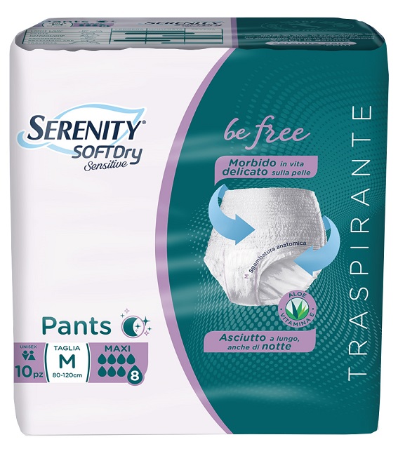 SERENITY PANTS SD SENSITIVE BE FREE MAXI M 10 PEZZI - Farmacia Bartoli