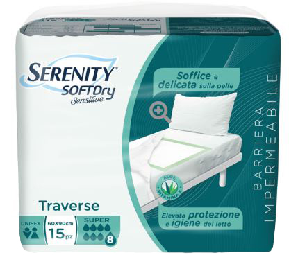 SERENITY TRAVERSA SD SENSITIVE SUPER 60X90 CM 15 PEZZI - Farmacia Bartoli
