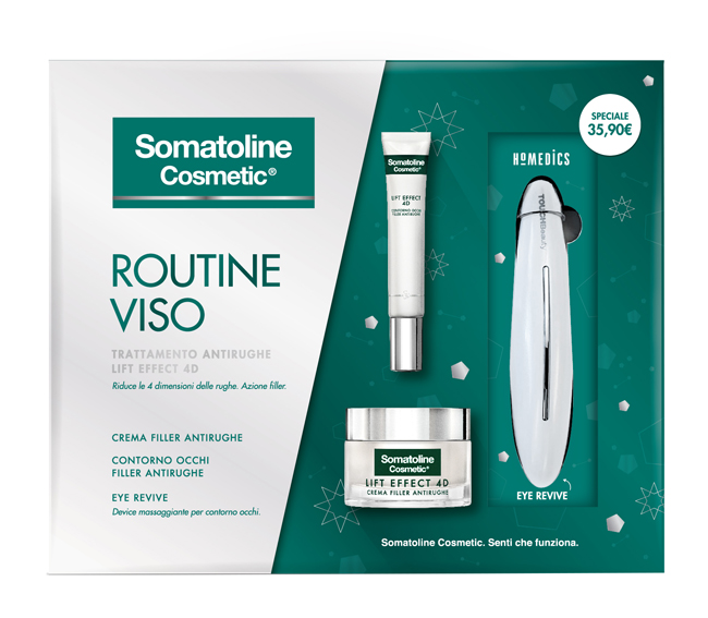 SOMATOLINE COSMETIC COFANETTO LIFT EFFECT 4D CREMA FILLER GIORNO 50 ML + LIFT EFFECT 4D CONTORNO OCCHI 15 ML + EYE REVIVE - Farmacia Bartoli