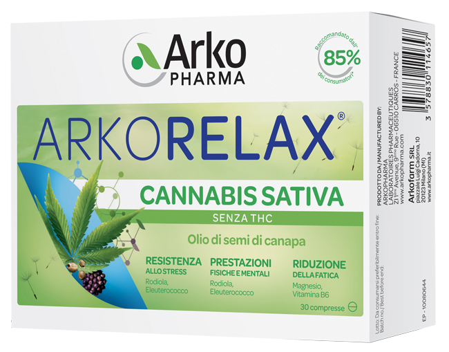 ARKORELAX CANNABIS SATIVA 30 COMPRESSE - Farmacia Bartoli