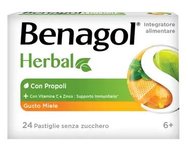 BENAGOL HERBAL MIELE 24 PASTIGLIE - Farmacia Bartoli