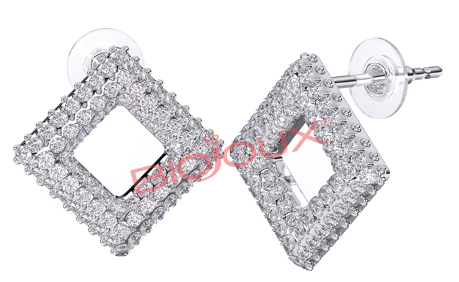 BJT258 ORECCHINO FRAME CRYSTALS 10 MM - Farmacia Bartoli