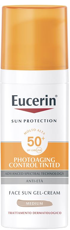 EUCERIN SUN PHOTOAGING CONTROL TINTED GEL CREME SPF50+ MEDIUM 50 ML - Farmacia Bartoli