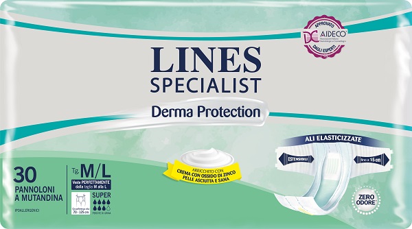 PANNOLONE A MUTANDINA LINES SPECIALIST DERMA SUPER M/L 30 PEZZI - Farmacia Bartoli