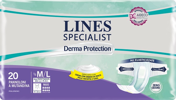PANNOLONE A MUTANDINA LINES SPECIALIST DERMA MAXI M/L 20 PEZZI - Farmacia Bartoli