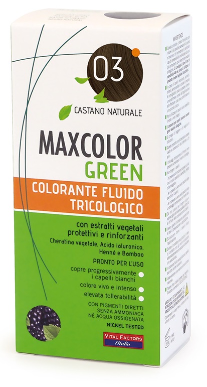 MAXCOLOR GREEN 03 CASTANO NATURALE 75 ML + BALSAMO 15 ML - Farmacia Bartoli