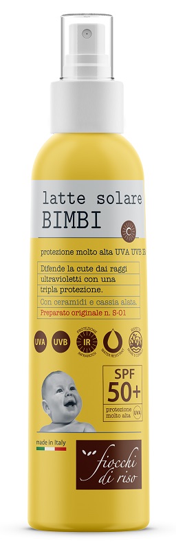 FIOCCHI DI RISO LATTE SOLARE BIMBI 50+ 140 ML SPRAY - Farmacia Bartoli