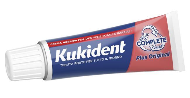 KUKIDENT PLUS ORIGINAL CREMA ADESIVA DENTIERE 40 G - Farmacia Bartoli