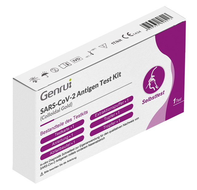 TEST ANTIGENICO RAPIDO COVID-19 GENRUI AUTODIAGNOSTICO DETERMINAZIONE QUALITATIVA ANTIGENI SARS-COV-2 IN TAMPONI NASALI MEDIANTE IMMUNOCROMATOGRAFIA - Farmacia Bartoli