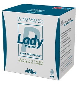 LADY PRESTERIL ASSORBENTI NOTTE CON ALI RIPIEGATI BIODEGRADABILI 10 PEZZI - Farmacia Bartoli