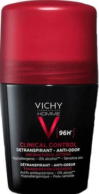 VICHY HOMME DEODORANTE CLINICAL CONTROL 96H ROLL 50 ML - Farmacia Bartoli