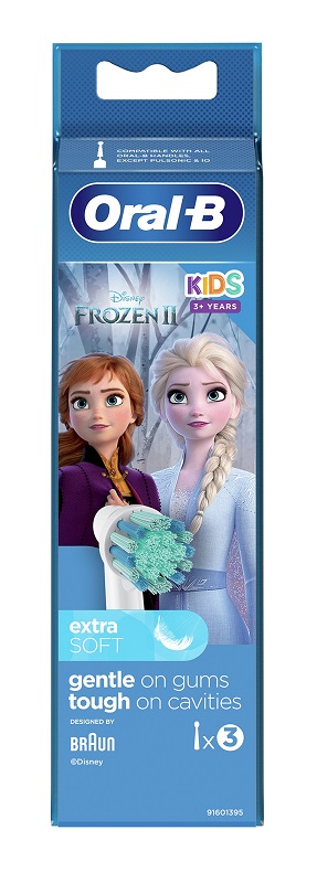 ORALB KIDS 3+ YEARS FROZEN II TESTINE PER SPAZZOLINO ELETTRICO 3 PEZZI - Farmacia Bartoli