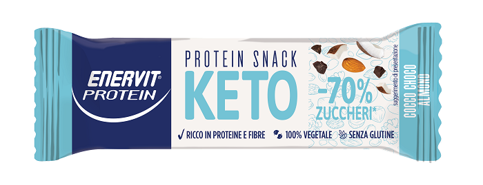 ENERVIT PROTEIN KETO SNACK COCCO CHOCO ALMOND 35 G - Farmacia Bartoli