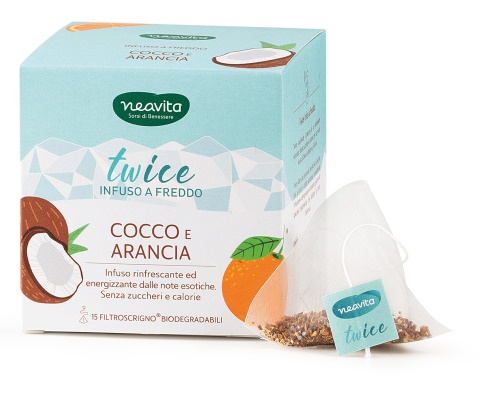 NEAVITA FILTROSCRIGNO INFUSO TWICE COCCO E ARANCIA 15 FILTRI - Farmacia Bartoli