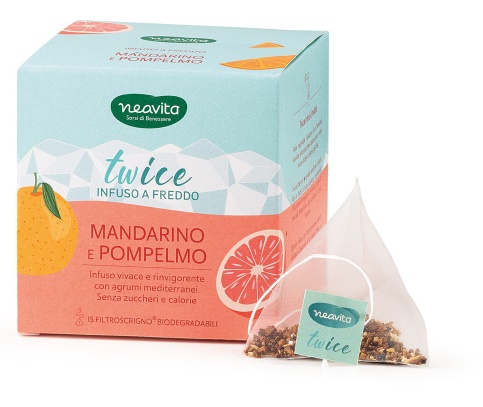NEAVITA FILTROSCRIGNO INFUSO TWICE MANDARINO E POMPELMO 15 FILTRI - Farmacia Bartoli