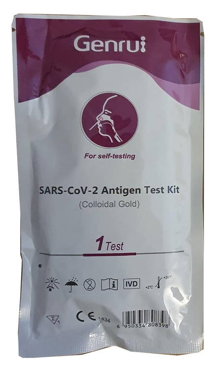 TEST ANTIGENICO RAPIDO COVID-19 GENRUI AUTODIAGNOSTICO DETERMINAZIONE QUALITATIVA ANTIGENI SARS-COV-2 IN TAMPONI NASALI MEDIANTE IMMUNOCROMATOGRAFIA - Farmacia Bartoli