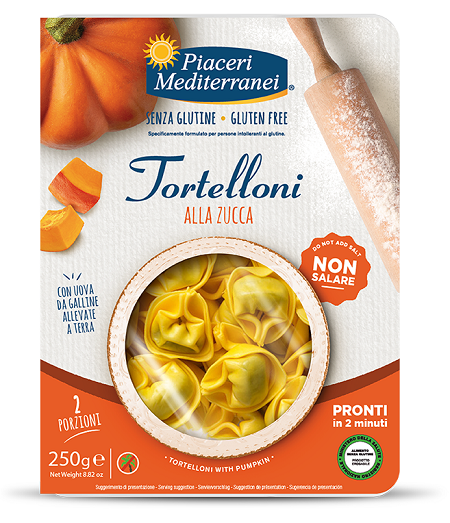 PIACERI MEDITERRANEI TORTELLONI ZUCCA 250 G - Farmacia Bartoli