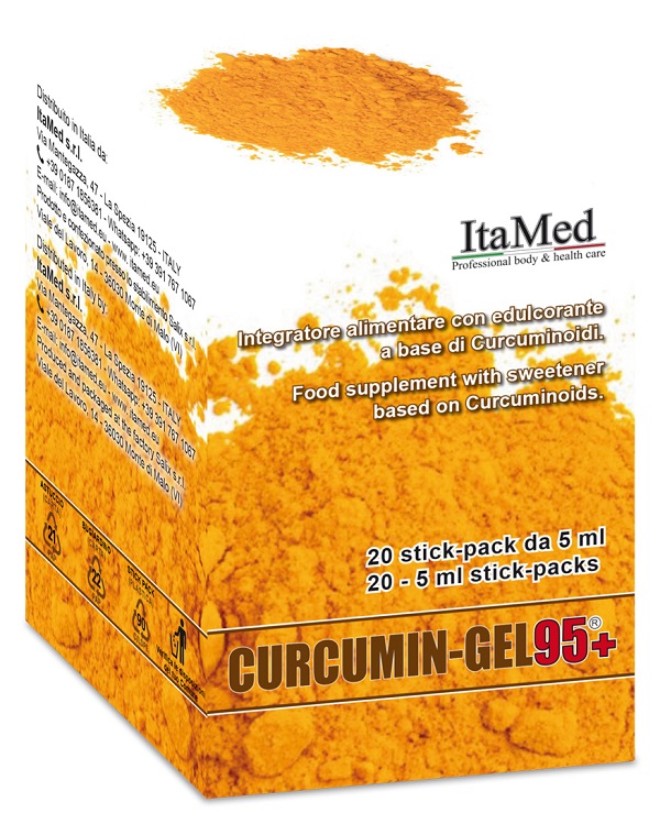 CURCUMIN GEL 95+ 20 BUSTINE STICK PACK MONODOSE DA 5 ML AROMA LAMPONE - Farmacia Bartoli