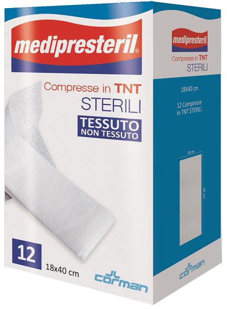 COMPRESSE STERILI TNT MEDIPRESTERIL 18X40 CM 12 PEZZI - Farmacia Bartoli
