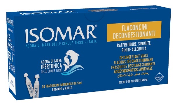 ISOMAR FLACONCINI DECONGESTIONANTI SOLUZIONE IPERTONICA 20 FLACONCINI 5 ML - Farmacia Bartoli
