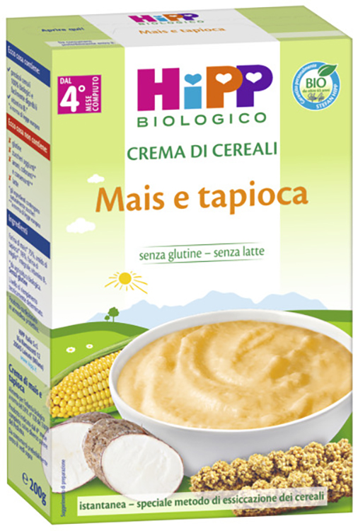 HIPP BIO CREMA CEREALI MAIS/TAPIOCA 200 G - Farmacia Bartoli