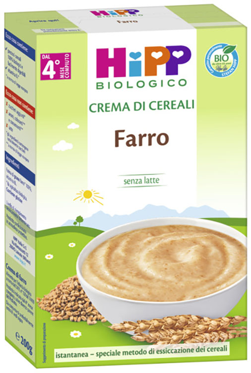 HIPP BIO CREMA CEREALI FARRO 200 G - Farmacia Bartoli